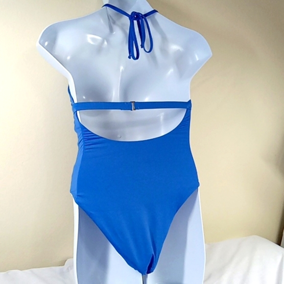 NEW Andie Bathing Suit 1 One Piece The Lagos Blue HRZ Swimwear Large - Picture 4 of 6